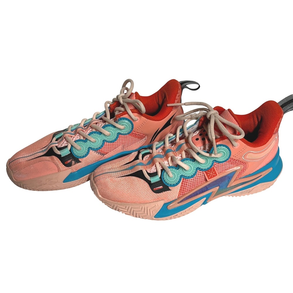 Li Ning Way of Wade Son of Flash Desert Pink Teal Basketball Sneakers US 7 Rare - Picture 2 of 15